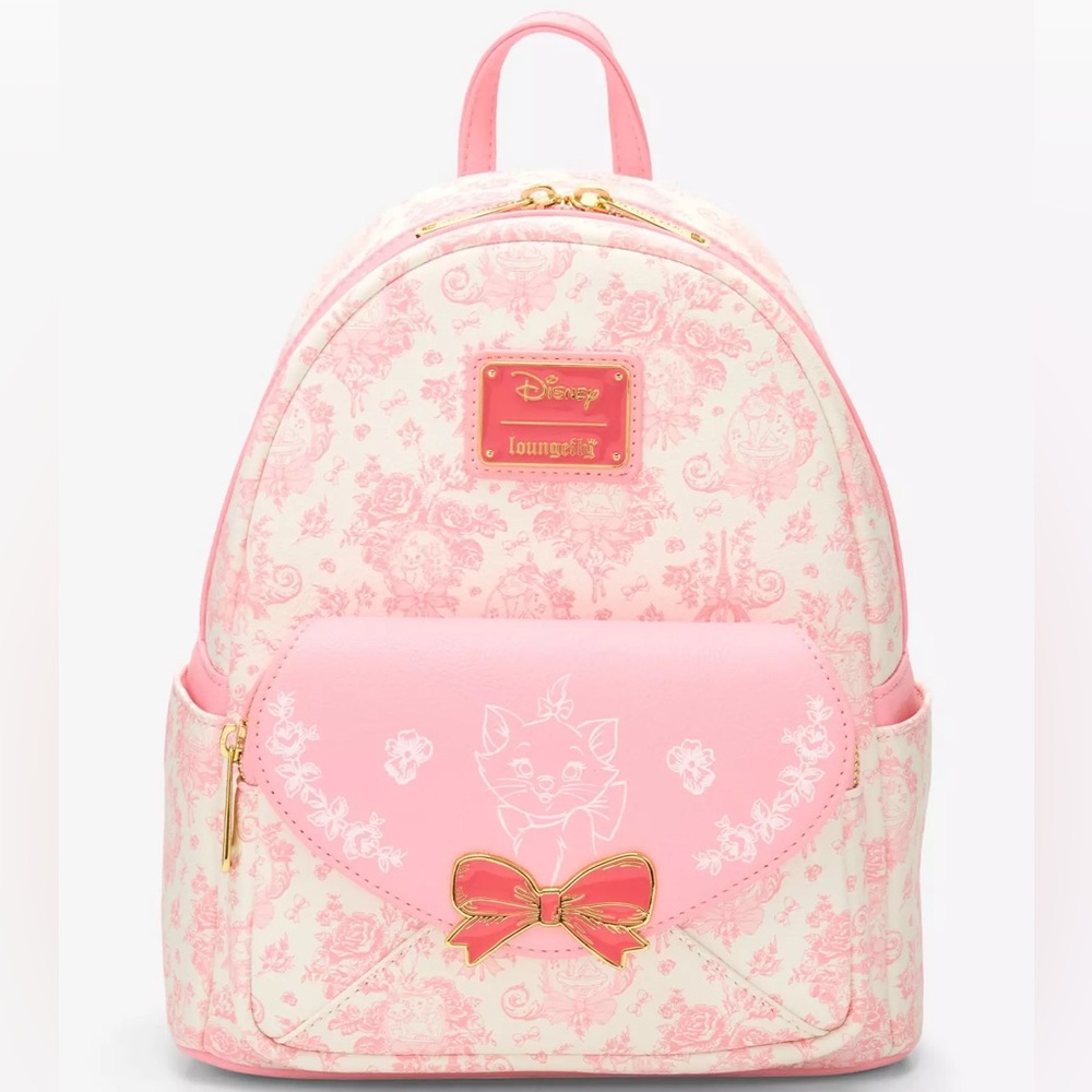 Loungefly Disney The Aristocats Marie Toile Print Mini Backpack NWT